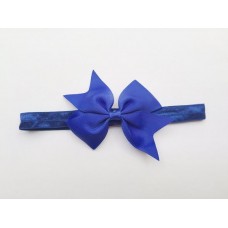 "Coco" petite bow headband - Sapphire Blue